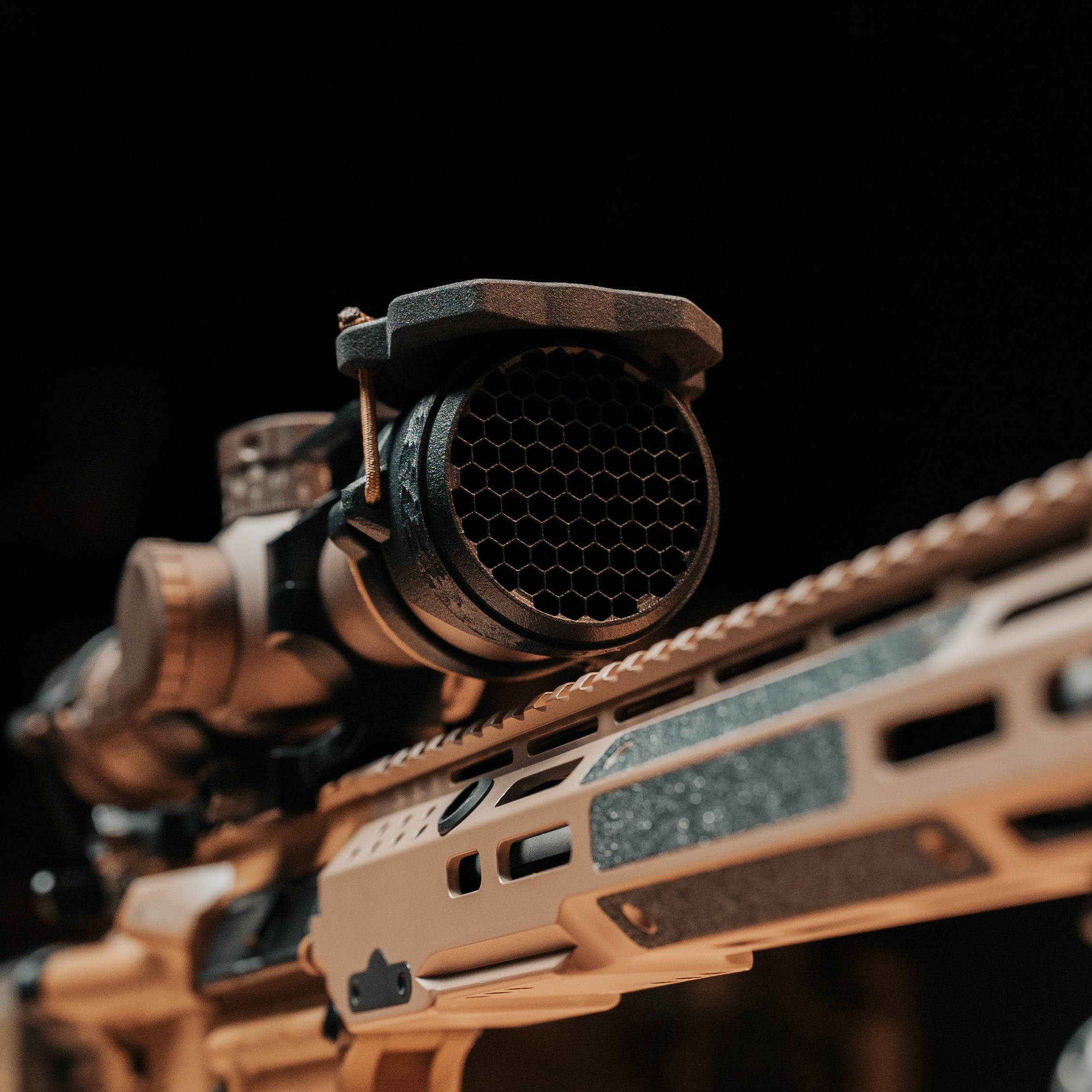 Leupold Mark 5HD 3.6-18x44 with One Hundred Concepts ScopeCap pro scope caps with built in killflash