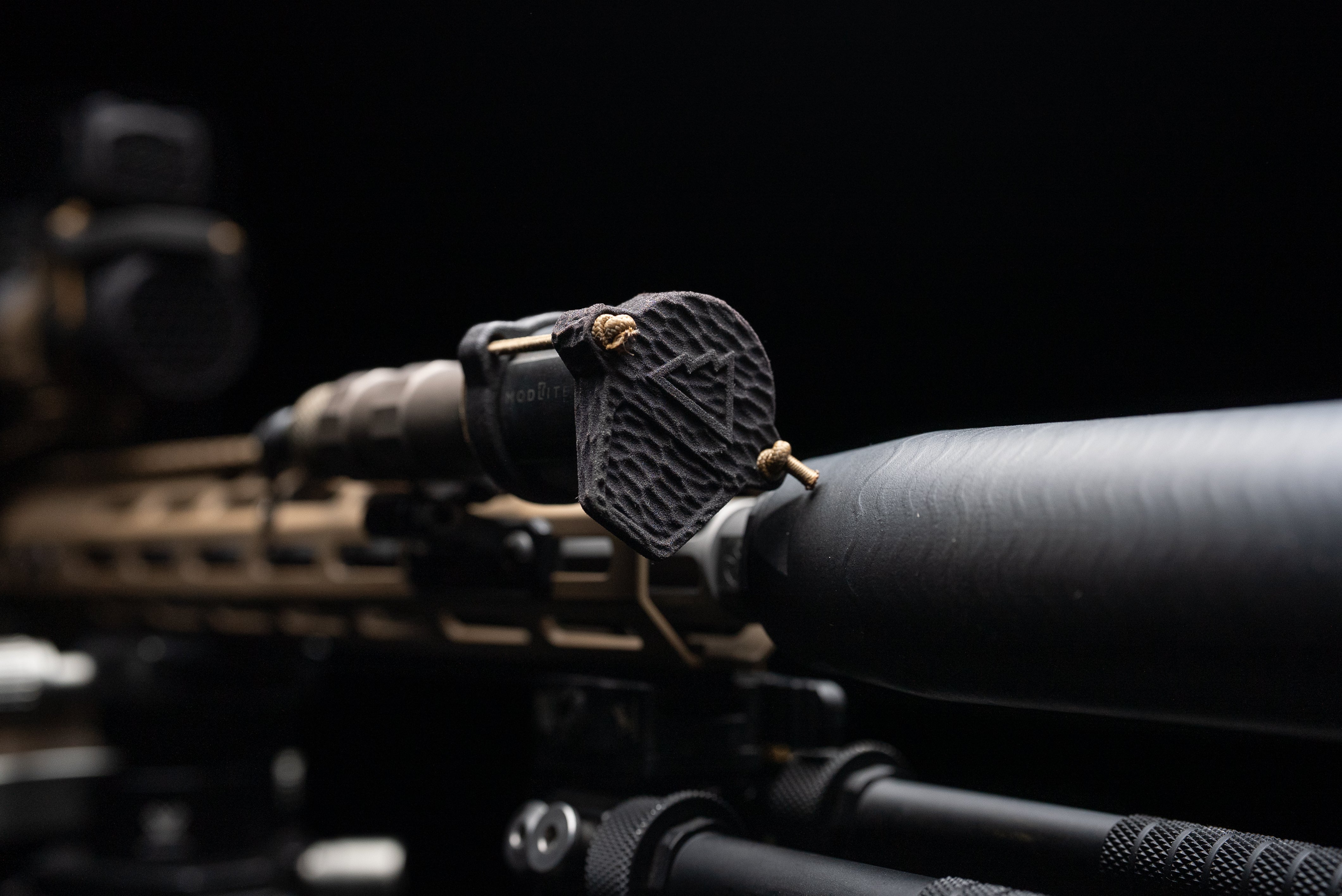 One Hundred Concepts Ruggedized LightCap protective cover with Shock Collar on Modlite weapon light