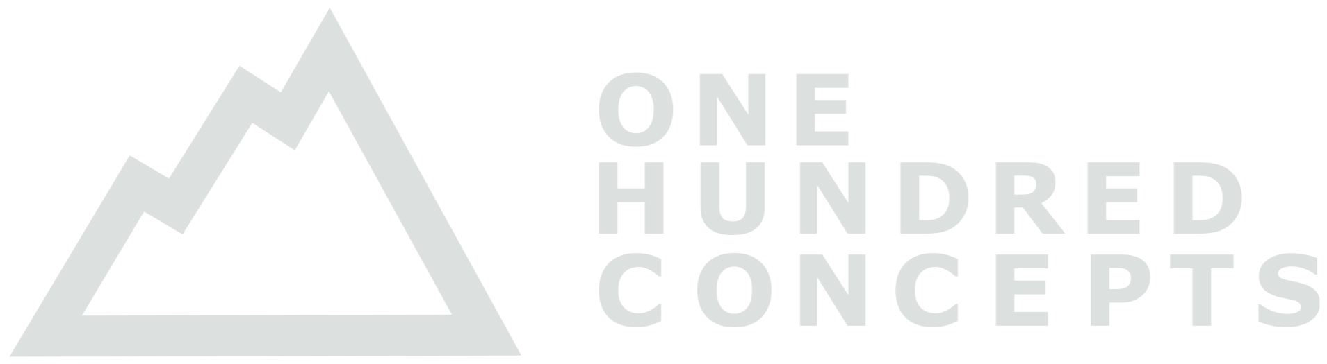 One Hundred Concepts Logo In White